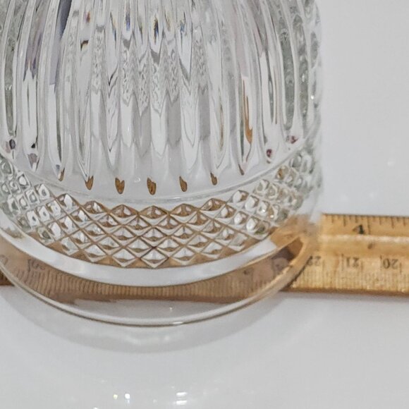 3 Libbey Radiant Water Glasses Vintage Pressed Glass 7" diamond ribbed patterned - Picture 5 of 7